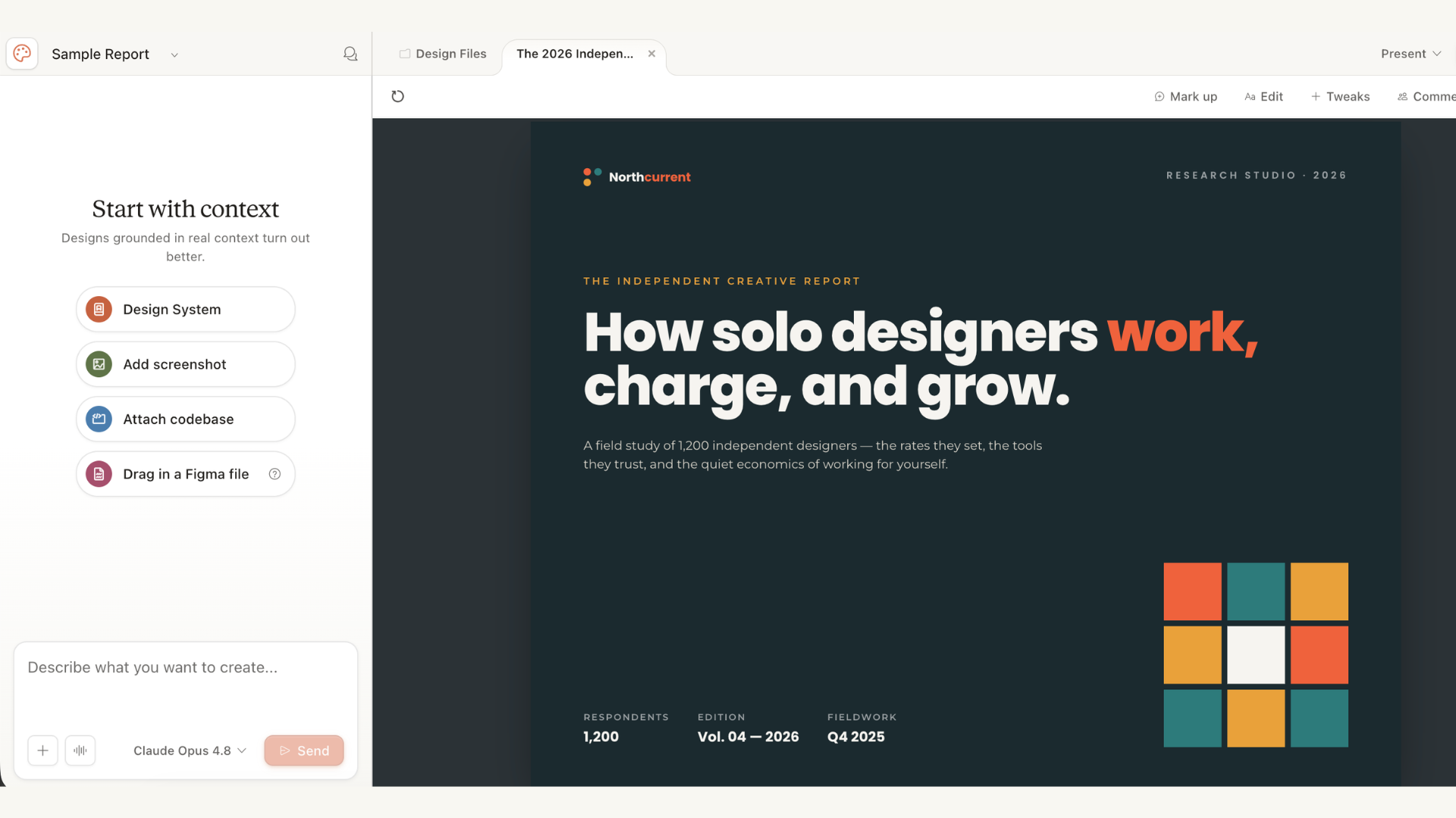 AI-generated report design